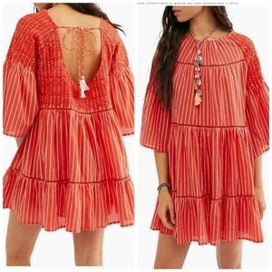 Free People Lola Embroidered Mini Dress